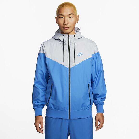 Nike Men’s Sportswear Windrunner Hooded Jacket Blue/Gray Full Zip Size Medium - Picture 1 of 6